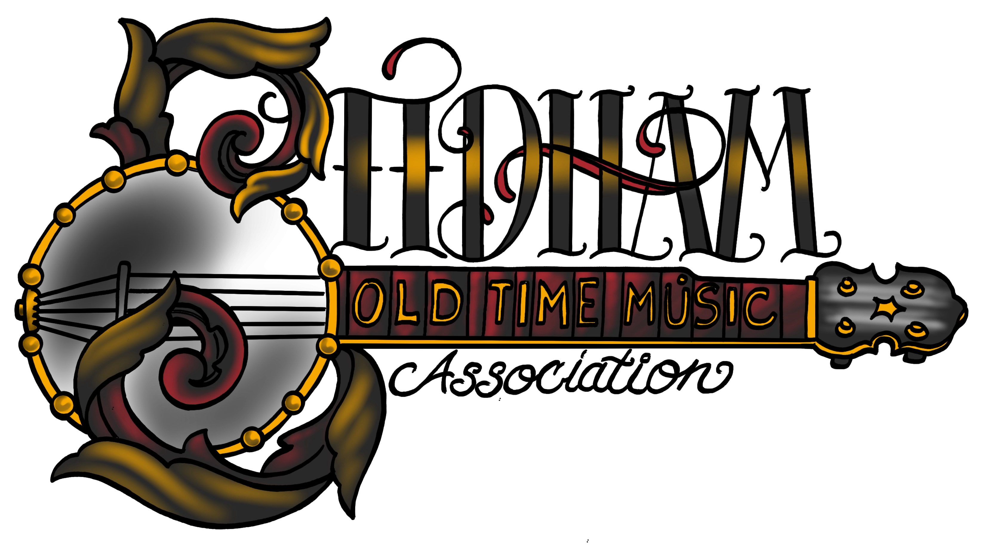 Stidham Old Time Music Association illustrated logo artwork